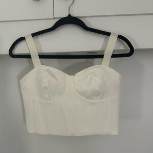 Club Monaco Cream Bustier Top